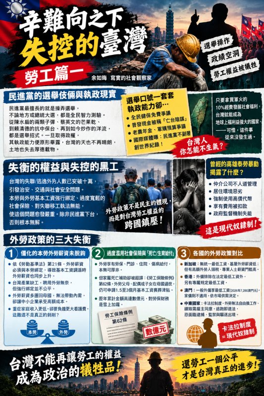 辛難向之下失控的臺灣 勞工篇一