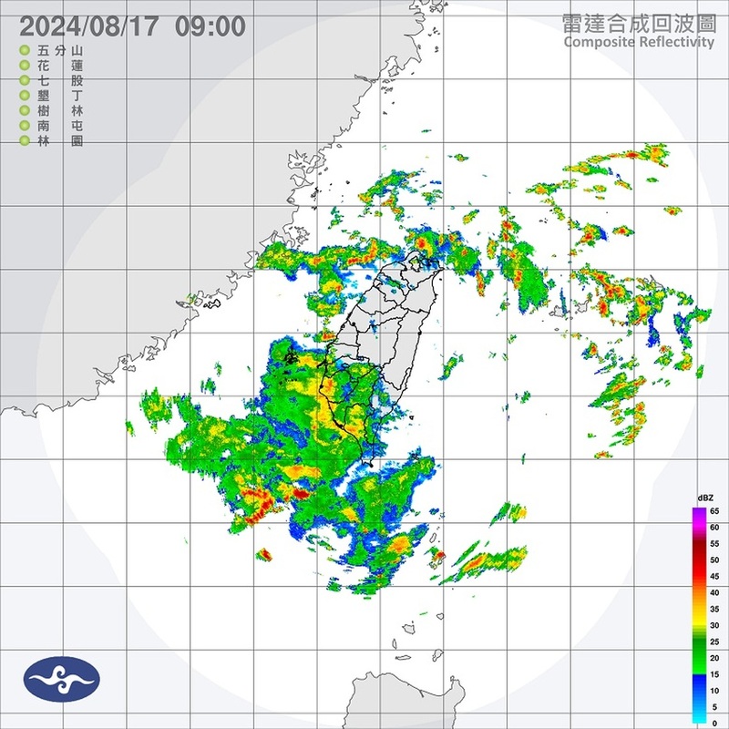 週六嘉義以南雨勢明顯 各地午後留意雷陣雨